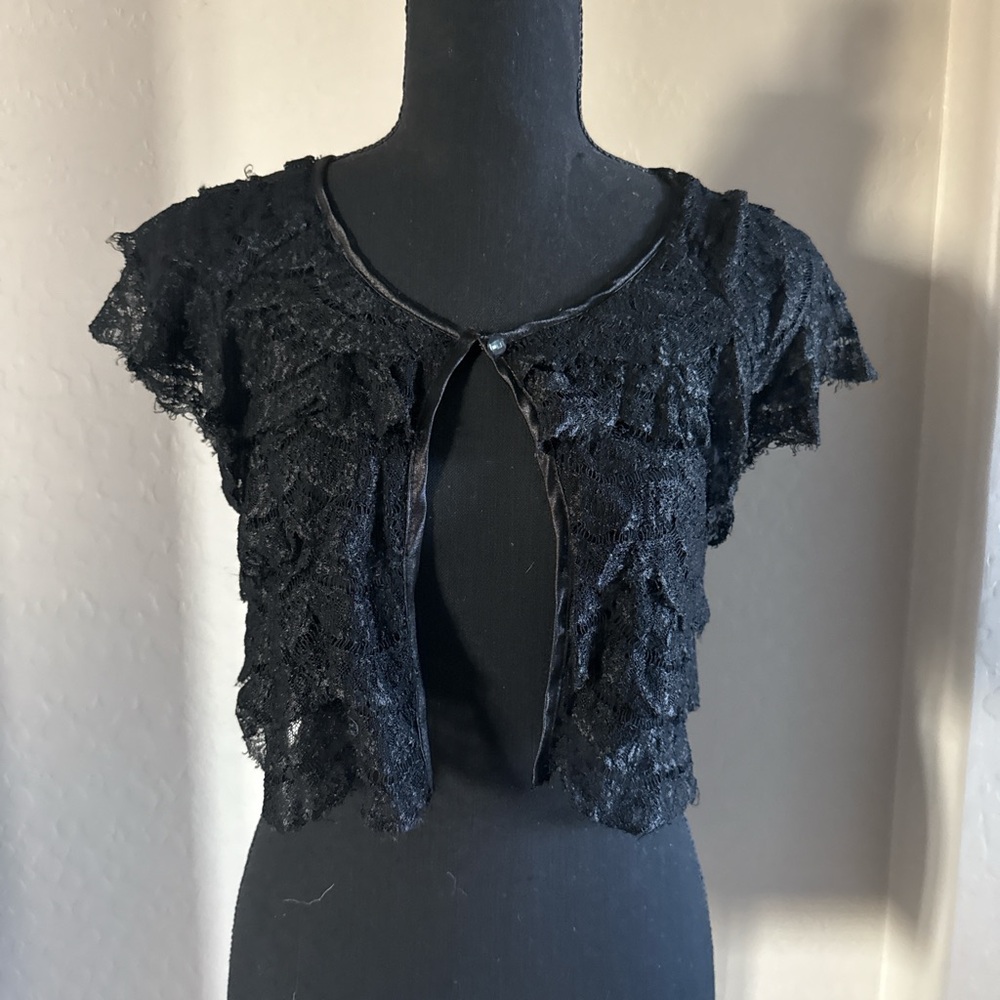 Charlotte Russe Black Lace Bolero Top